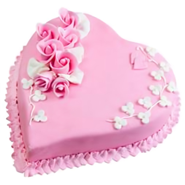 Yasvi  Heart Shaped Strawberry Cake