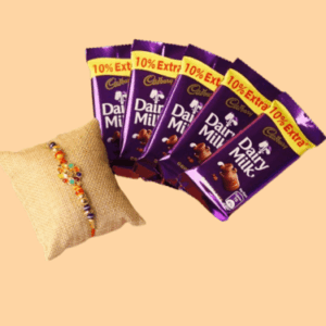 Yasvi Rakhi with 5 Dairy Milk Chocolates